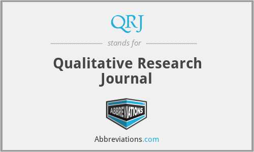 What is the abbreviation for Qualitative Research Journal?